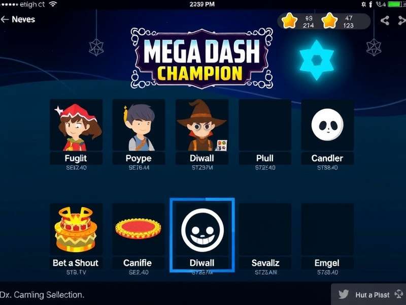 Mega Dash Champion character selection